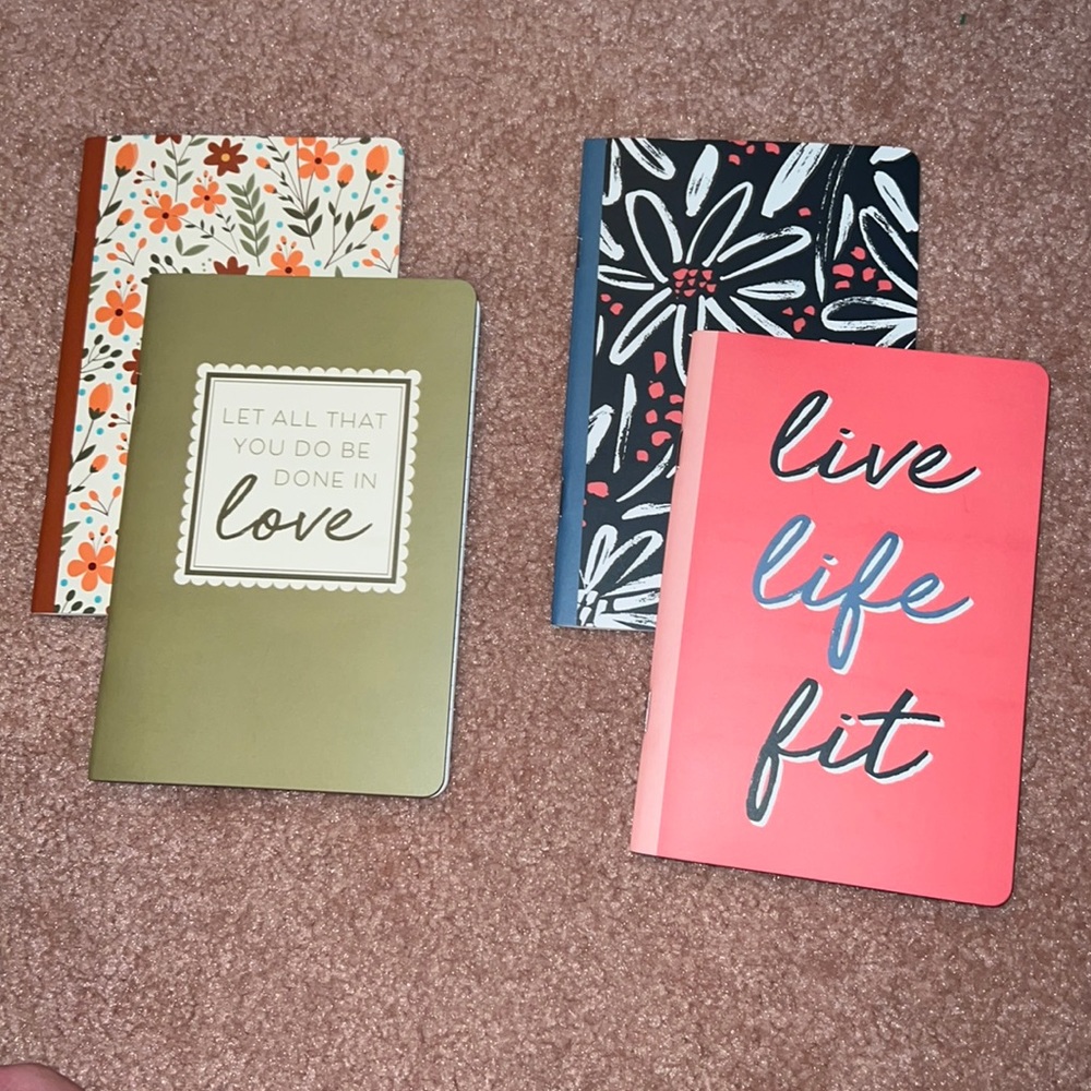 NWOT 4pc Fitlosophy recording log notebooks